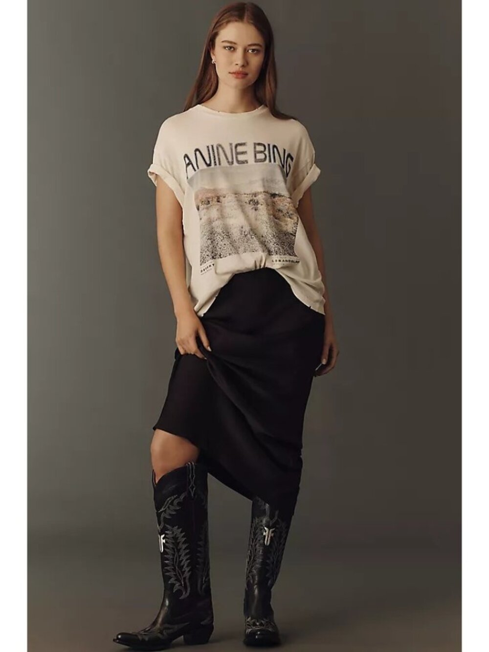 Anine Bing Wildflower Logo Tee XSmall Womens Short Sleeve Tshirt Top - Picture 14 of 16